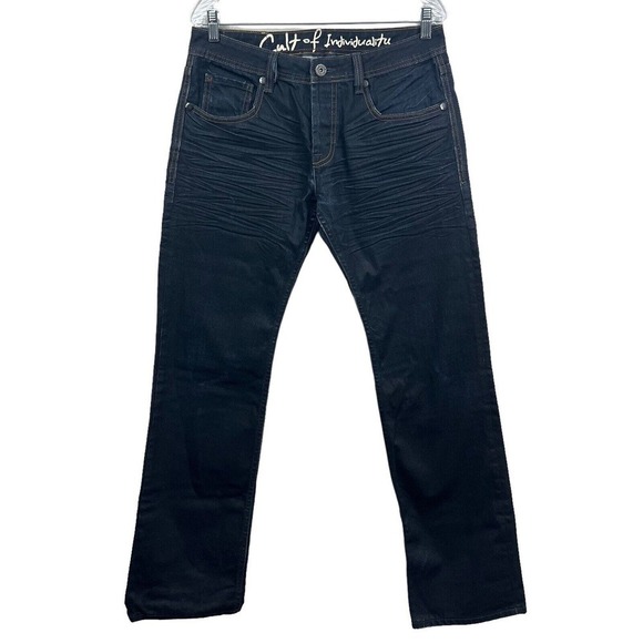 Cut of Individuality Jeans Hagen Straight Relaxed Button Fly Dark Wash Men 31x34 - Picture 1 of 8